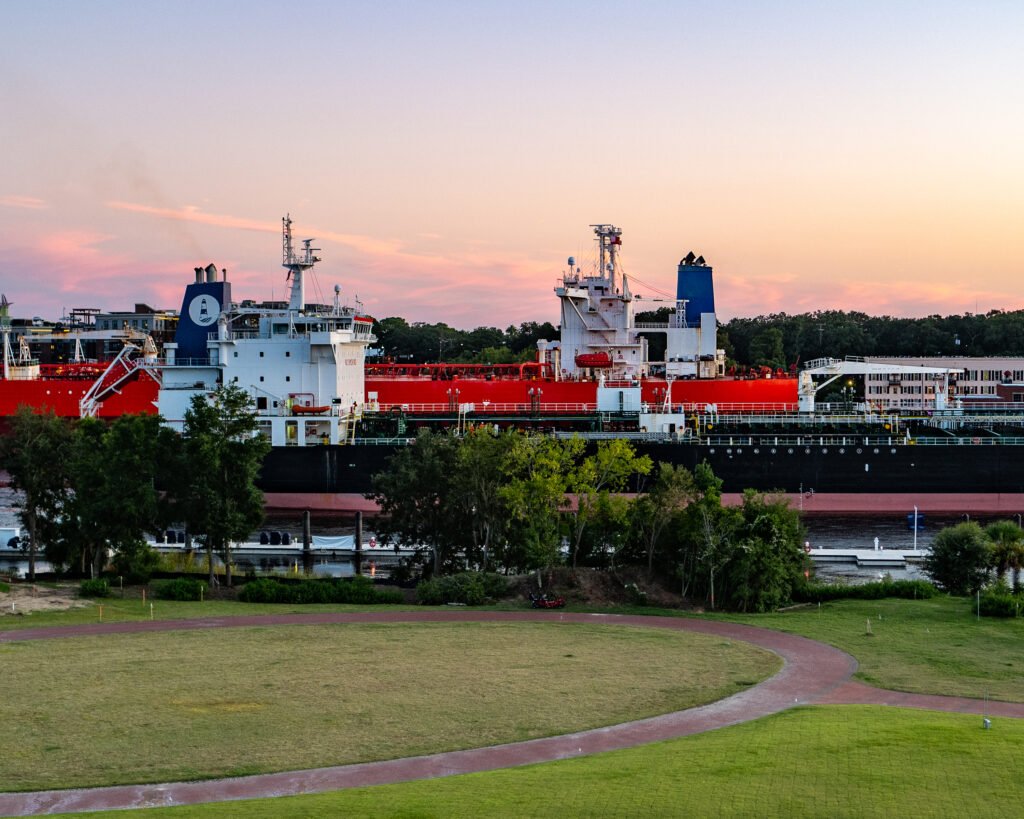 Ships Passing ,Hutchinson Island, Savannah, GA, Savannah River